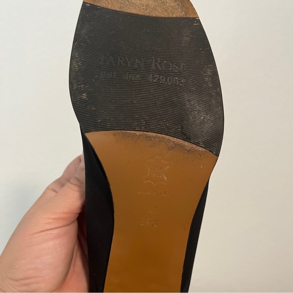 TARYN ROSE Black Fabric Shoes 2” Heel Made in Italy Size: EUR 39.5 - Picture 6 of 8